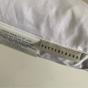 Pottery Barn Down Pillow Insert with Branded Tag 12” x 16”